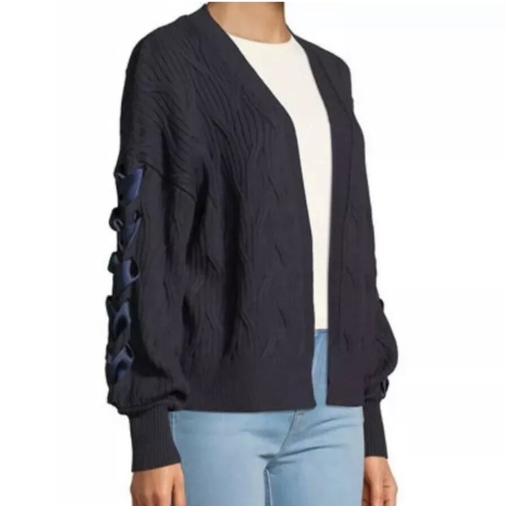 Philosophy Cardigan Ribbon Laced Sleeves Wmns SzM